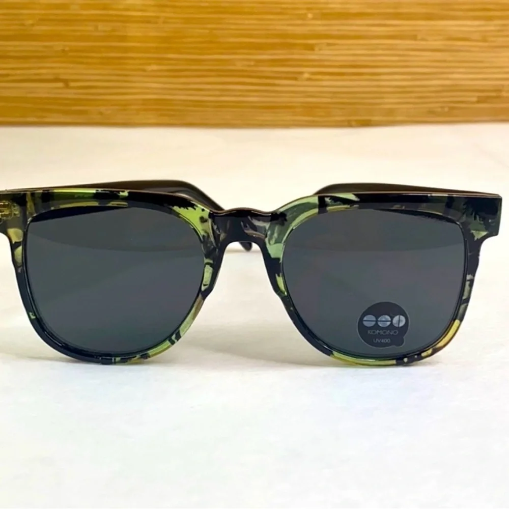 Komono Riviera Green Black Sunglasses NEW palms